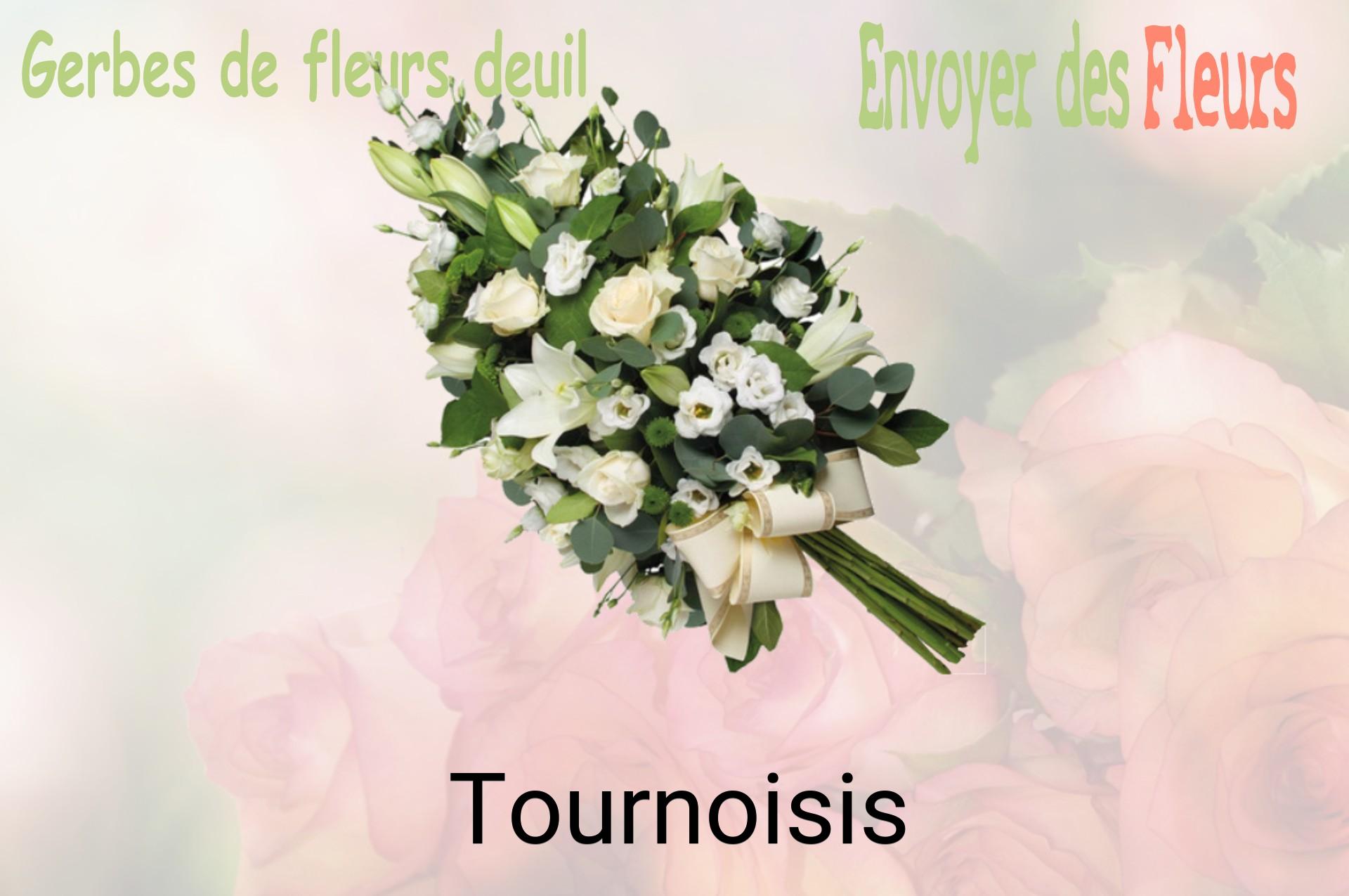 Gerbe de fleurs de deuil livrée à Tournoisis